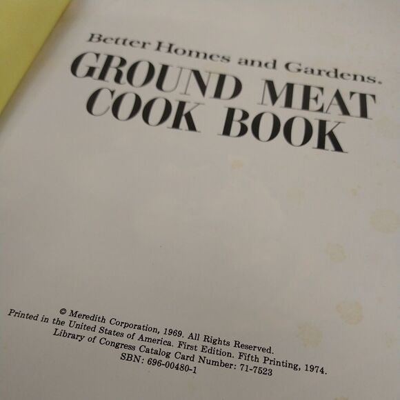 GROUND MEAT COOK BOOK - Vtg 1969 - Better Homes and Gardens - Hardcover Cookbook - Picture 11 of 16